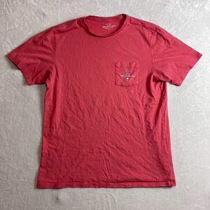 Vineyard Vines Men's Red Pocket T-Shirt Size L USA Flag Graphic Whale
